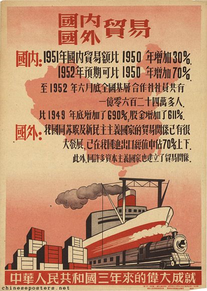 Internal and foreign trade - the great accomplishments of three years People's Republic of China