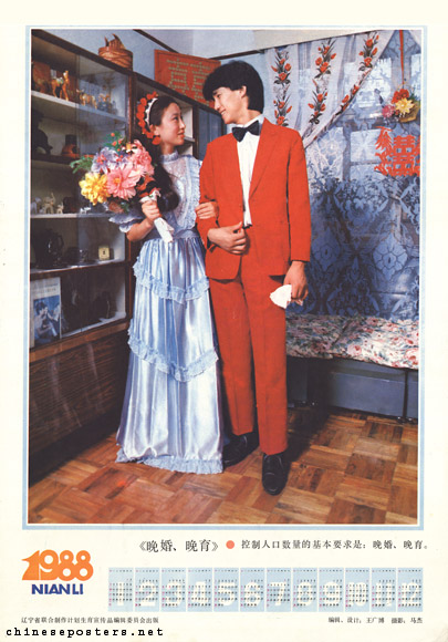 Marry late, conceive late, 1988 calendar