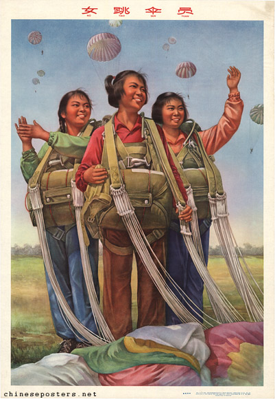 Women parachuters, 1966