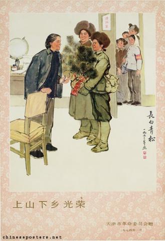 The glory of going up the mountains, going down to the countryside-presented to the Revolutionary Committee of Tianjin