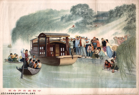 The voice of the revolution is passed on at the painted pleasure boat