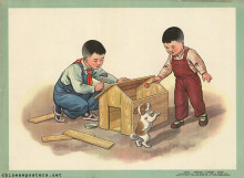 Making a house for the puppy dog