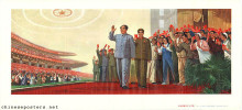 Chairman Mao meets with workers' delegates