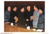 Comrades Mao Zedong, Zhou Enlai, Liu Shaoqi, Zhu De, Deng Xiaoping and Chen Yun together