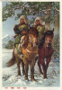 The cavalry in wind and snow