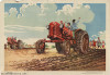 Plowing with a tractor